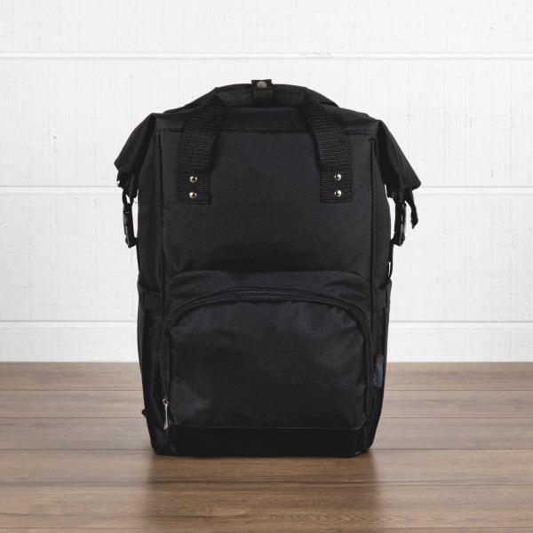 On The Go Roll-Top Backpack Cooler - Color: Black