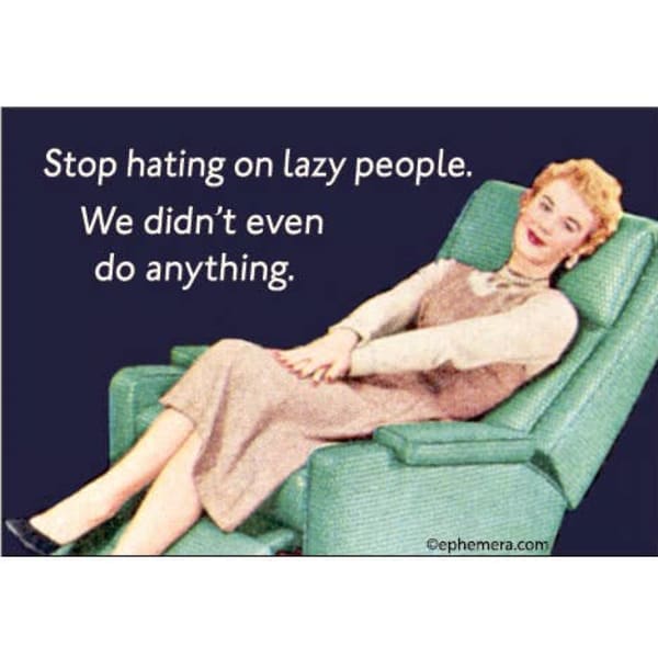 Stop Hating Lazy People, We Didn't Even Do Anything Fridge Magnet