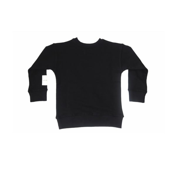Black Sweatshirt with Denim Patch