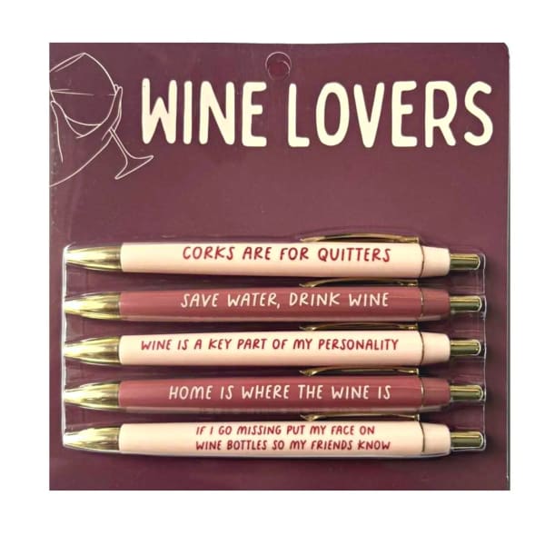 Wine Lovers Pen Set | 5 Ballpoint Pens