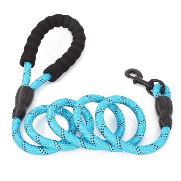5FT Rope Leash w/ Comfort Handle - Color: Blue