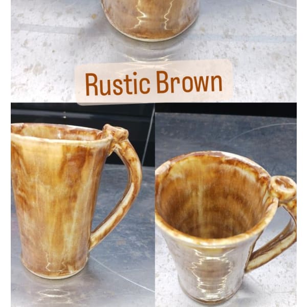 Handmade Coffee Mug - Color: Rustic Brown