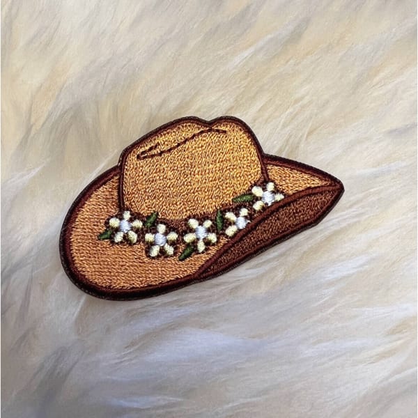Cowgirl Hat Patch | Western Theme Embroidered Applique