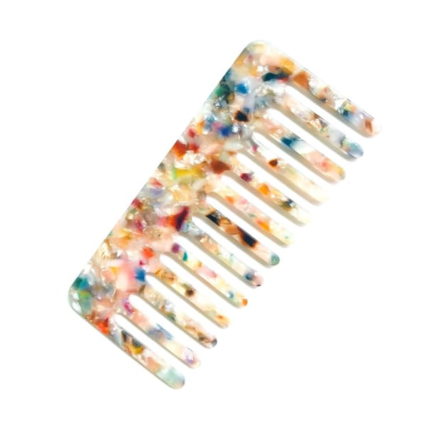 Marbled and Patterned Combs | Packs Flat in Handbag - Color: Speckle Rainbow