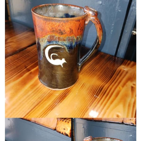 Handmade Coffee Mug - Color: Moon Cat Mug