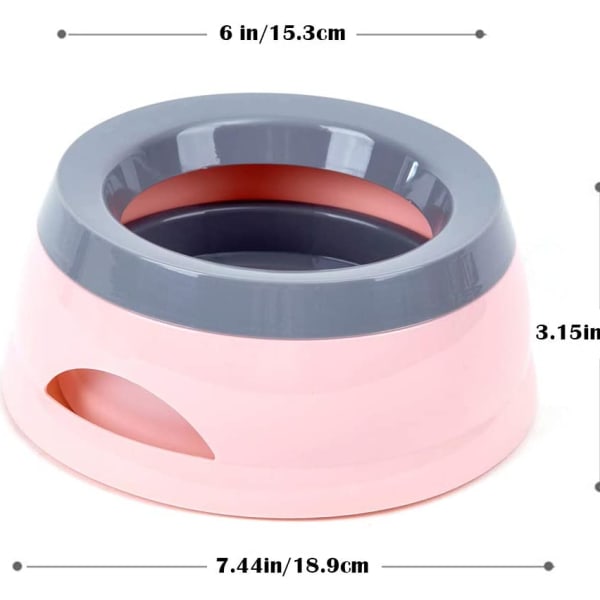 No Spill Dog Water Bowl - Color: Pink