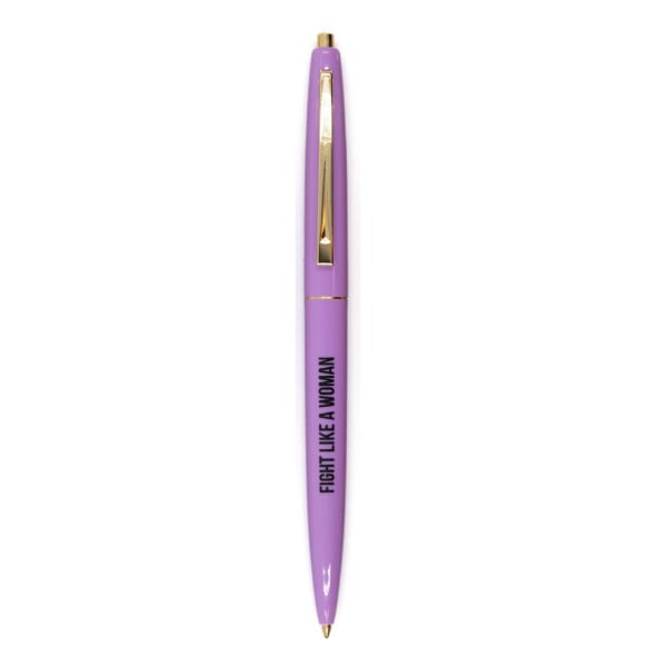 Fight Like A Woman Pen in Purple with Gold Accents