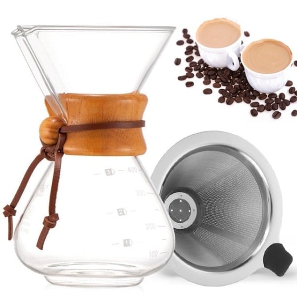 Mellō Brew Glass Pour Over - Color: Pot with Filter