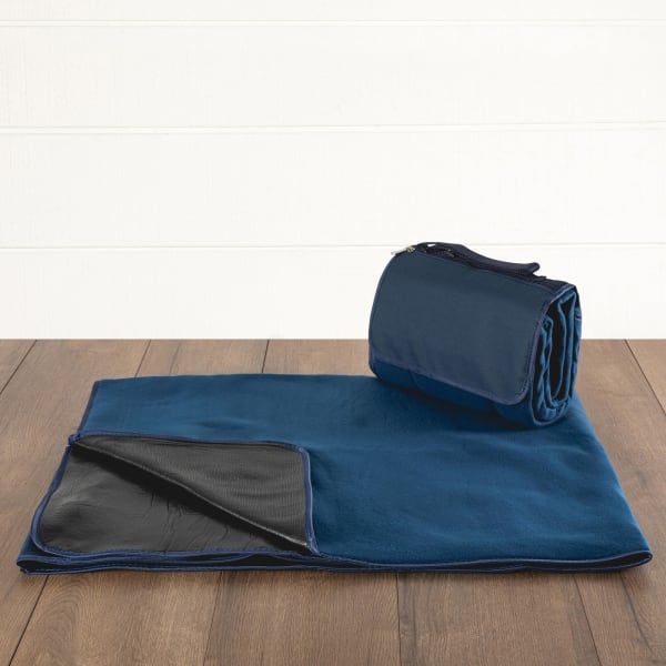 Blanket Tote Outdoor Picnic Blanket - Color: Navy Blue