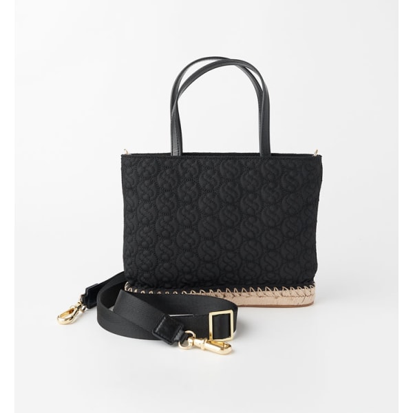 The Rosa Quilted Puff Mini Tote - Black Onyx