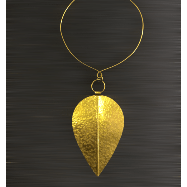 Brass Leaf Pendant necklace