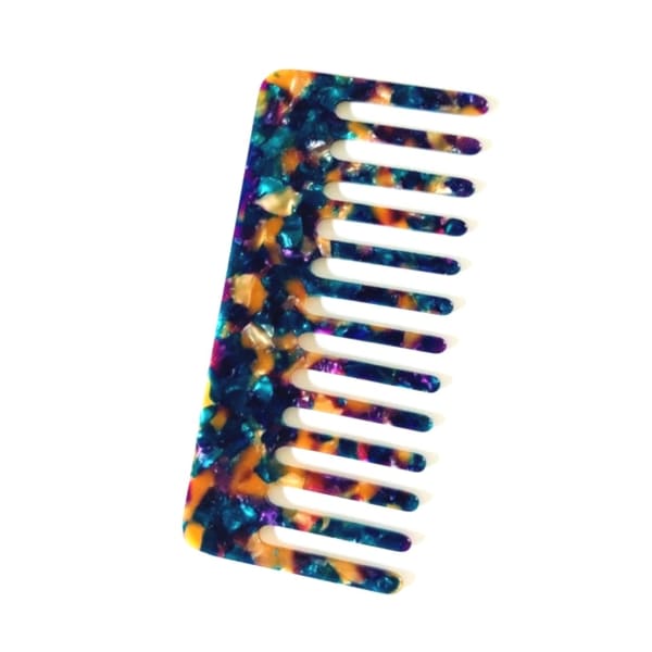 Marbled and Patterned Combs | Packs Flat in Handbag - Color: Purples and Blues