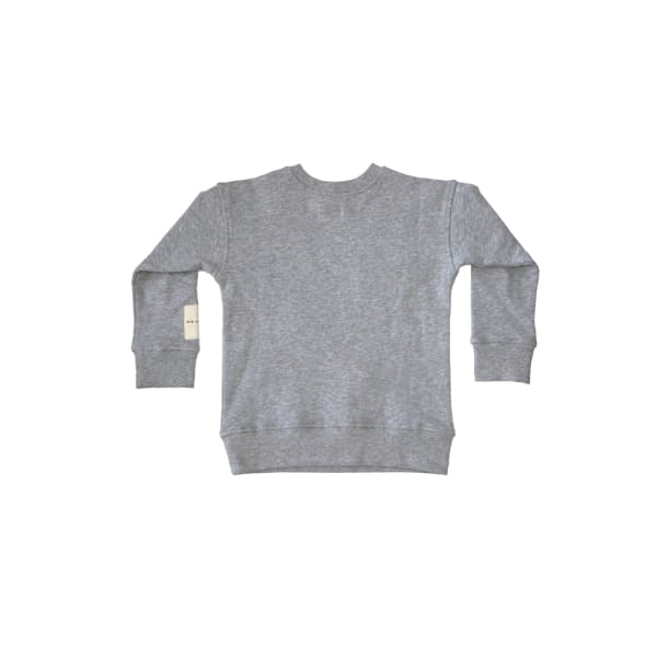 Grey Sweatshirt with Denim Patch