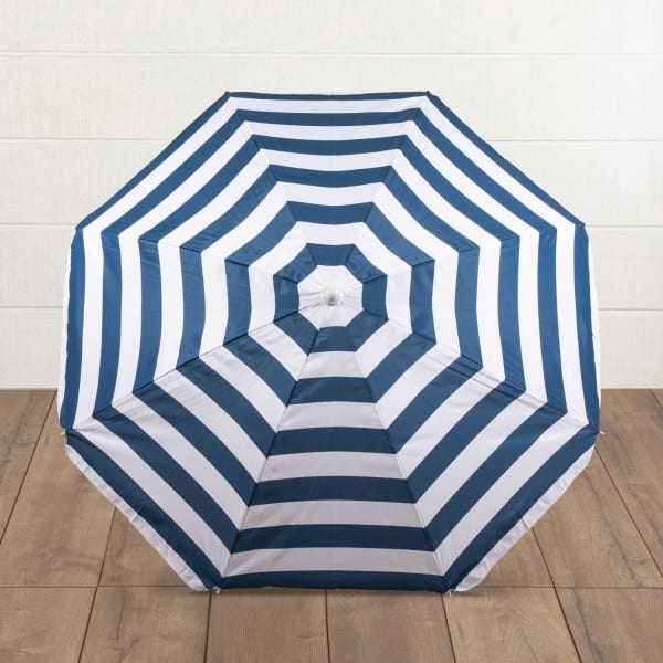 5.5 Ft. Portable Beach Umbrella - Color: Blue & White Stripe