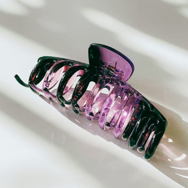 Velvet Claws Hair Clip | The Lobster in Translucent Ambient Purple | Claw Clip in Velvet Travel Bag