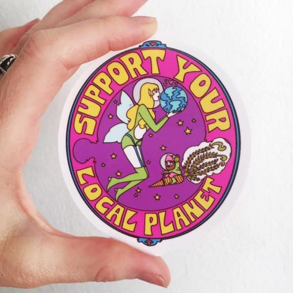 Support Your Local Planet Vinyl Sticker | 3"