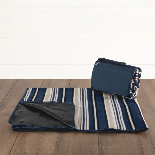 Blanket Tote Outdoor Picnic Blanket - Color: Blue Stripe