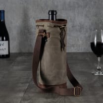 Waxed Canvas Wine Tote