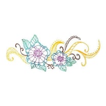 Glam Femme Metallic Floral Temporary Tattoo