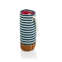 Malbec Insulated Canvas and Willow Wine Bottle Basket