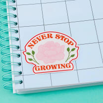 Never Stop Growing Vinyl Sticker