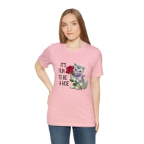 It's Fun to be a Hoe Jersey Short Sleeve Tee [Multiple Color Options] with Kitten Motif