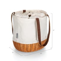 Luca - Coronado Canvas and Willow Basket Tote