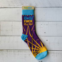 Kindly Fuck This Shit Ladies' Crew Socks | Funny Sweary Novelty Women's Socks