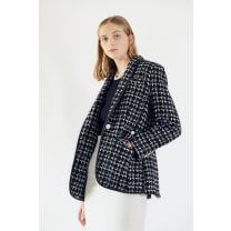 Black & White Tweed Checkers Blazer