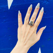 Illuminati Statement Ring in Heritage Silver