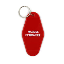 Massive Extrovert Motel Style Keychain In Red