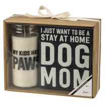 My Kids Have Paws Dog Mom Box Sign And Candle Giftable Set