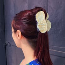 Velvet Claws Hair Clip | The Mermaid in Oyster Pearl | Claw Clip in Velvet Travel Bag