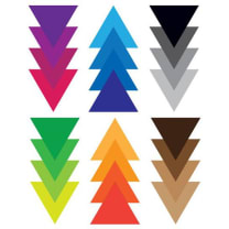 Tiny Gradient Arrows Temporary Tattoo Set of 6