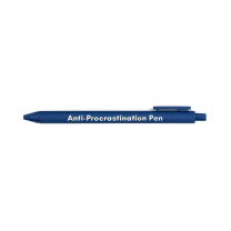 Anti-Procrastination Pen 💡 | Individual Gel Click Pen in Matte Navy