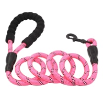 5FT Rope Leash w/ Comfort Handle - Color: Pink