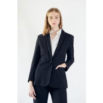 Black Pinstripes Blazer