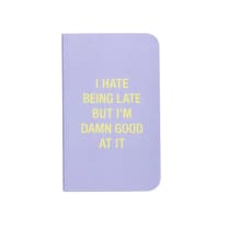 I Don't Procrastinate / I Hate Being Late Note Book Set in Yellow and Lilac