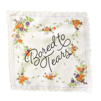 Bored to Tears Retro Hankie Floral Print Cotton Handkerchief