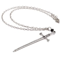 Sword Maiden Necklace in Silver | 3.5" Stabby Sword Pendant