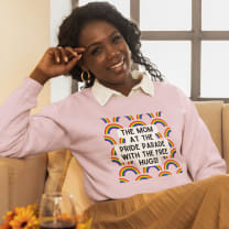 The Mom At The Pride Parade With The Free Hugs Unisex Heavy Blend™ Crewneck Sweatshirt