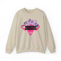 Mind Your Own Damn Business Flower Uterus Pro-Choice Unisex Heavy Blend™ Crewneck Sweatshirt