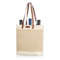 Pinot Jute 3 Bottle Insulated Wine Bag