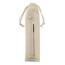 Rose Gold Stainless Steel Straw And Brush Set in Bag | Eco-Friendly and Reusable | Giftable