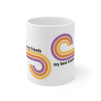 Books Are My Friends / My Best Friends Are Books Ceramic Mug 11oz