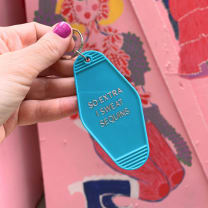 So Extra I Sweat Sequins Motel Style Keychain in Aqua