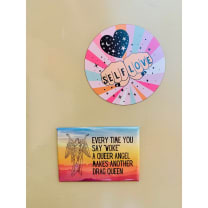 Self Love Illustrated Flexible Magnet in Cosmic Pastels