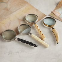 White Magnifying Glass | Decorative Handheld Magnifier