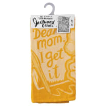 Dear Mom, I Get It Funny Snarky Yellow Dish Cloth Towel