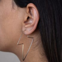 Silver Lightning Bolt Earrings